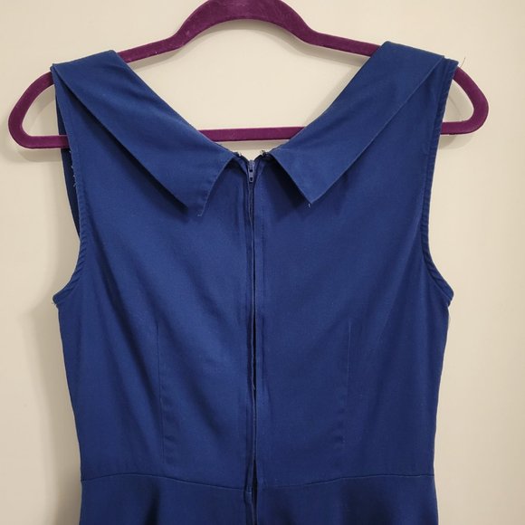 Lindy Bop 1950s Style Navy Blue Swing Dress - Picture 6 of 7